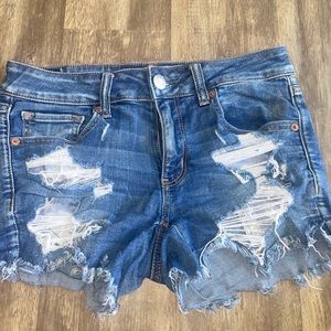 American Eagle Outfitters distressed denim shorts
